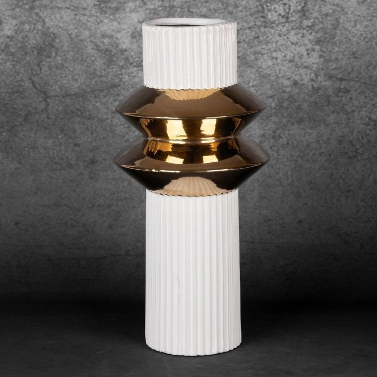 Eurofirany, wazon dekoracyjny, Mona, 16-33 cm, biały