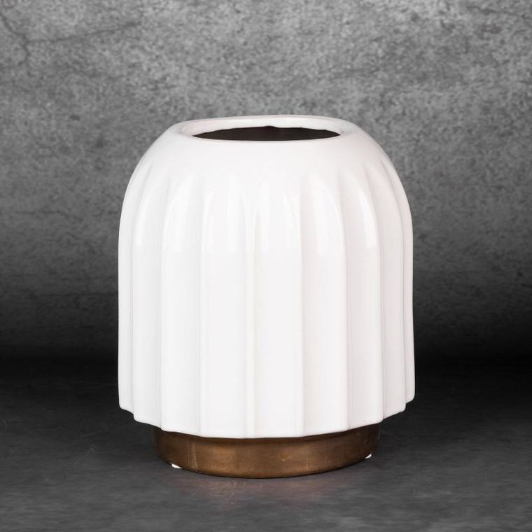 Eurofirany, wazon dekoracyjny, Mona, 20-22 cm, biały