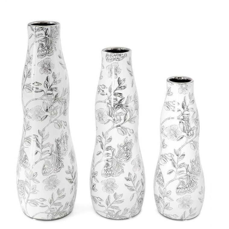 Eurofirany, wazon dekoracyjny, Rita, 11-35 cm, biały