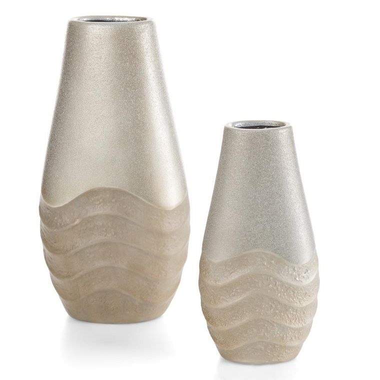 Eurofirany, wazon dekoracyjny, Sani, 13-7-26 cm, beżowy