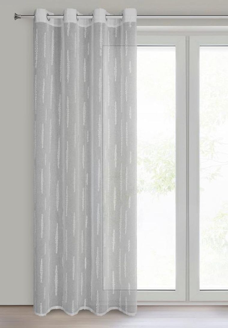 Eurofirany, zasłona gotowa, Aleni, 140-250 cm, srebrny