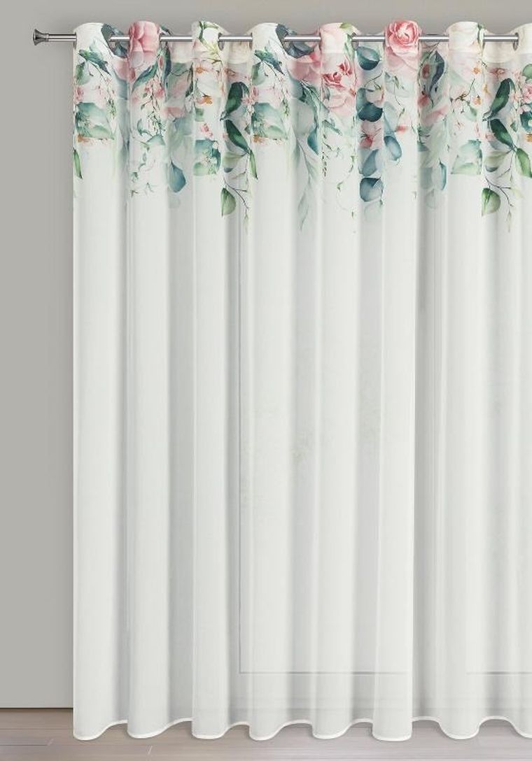 Eurofirany, zasłona gotowa, Alora, 350-250 cm, biały