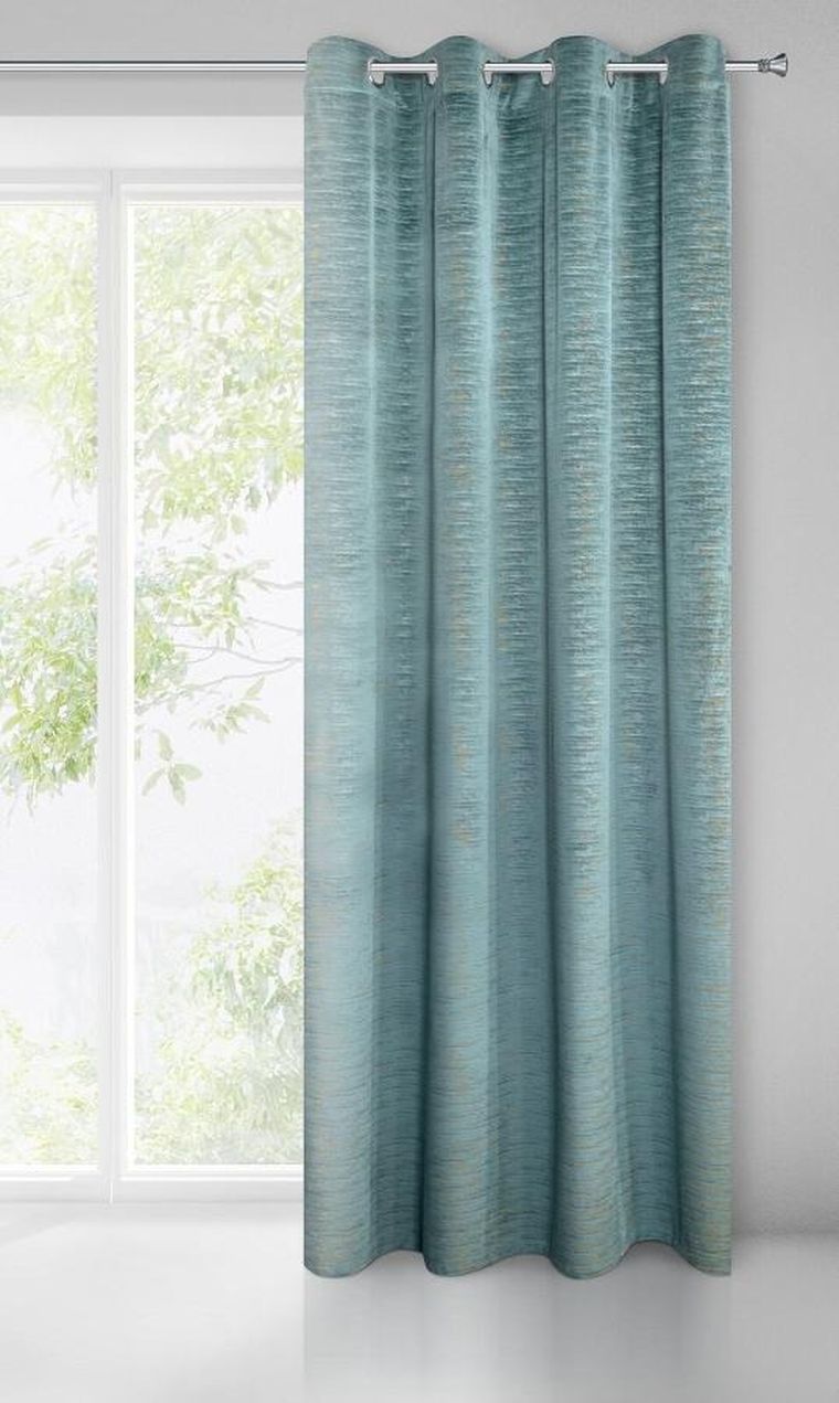 Eurofirany, zasłona gotowa Aluvia, 140-250 cm, turkusowy