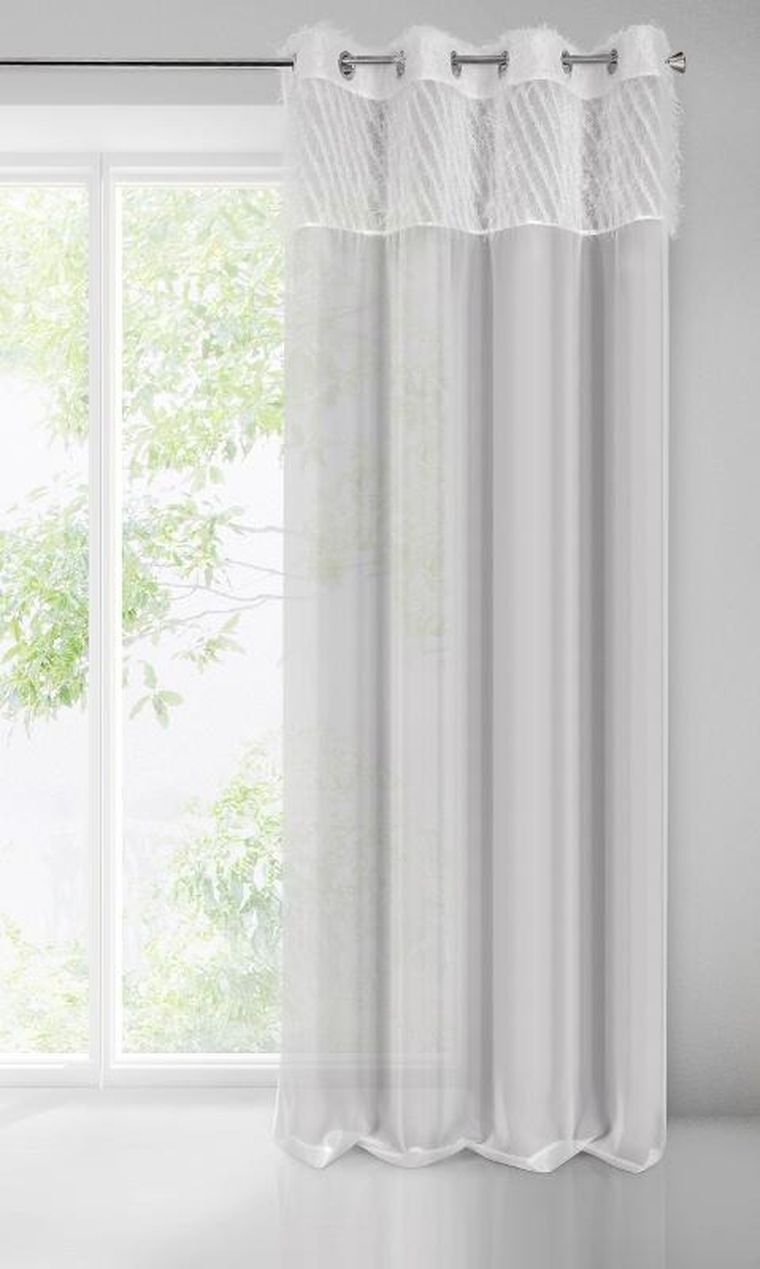 Eurofirany, zasłona gotowa, Amira, 140-250 cm, biały