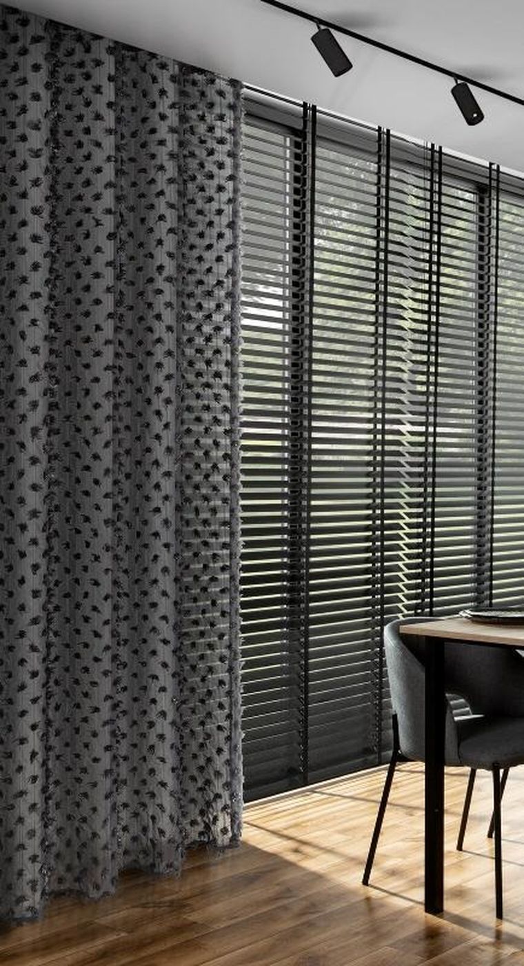 Eurofirany, zasłona gotowa, Aurelia, 135-250 cm, czarny