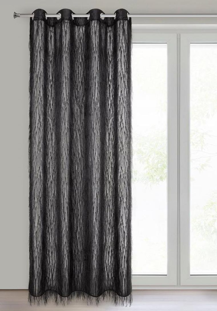 Eurofirany, zasłona gotowa, Aurora, 140-250 cm, czarny