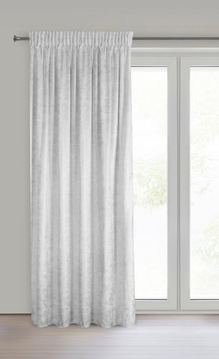 Eurofirany, zasłona gotowa, Avena, na taśmie, 135-270 cm, biały