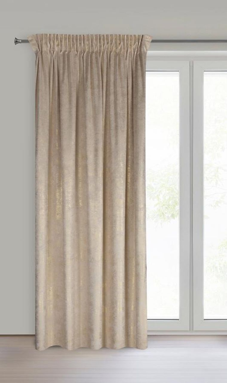 Eurofirany, zasłona gotowa, Avena, na taśmie, 135-270 cm, kremowy