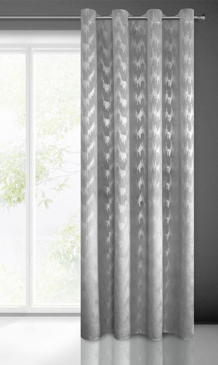 Eurofirany, zasłona gotowa, Bianka, 140-250 cm, szary