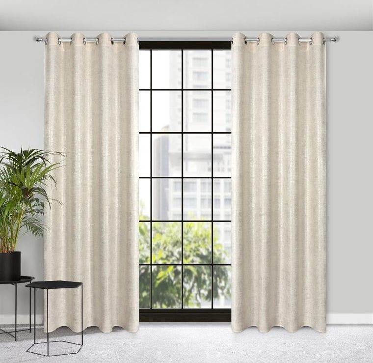 Eurofirany, zasłona gotowa, Blanka, 140-250 cm, naturalny