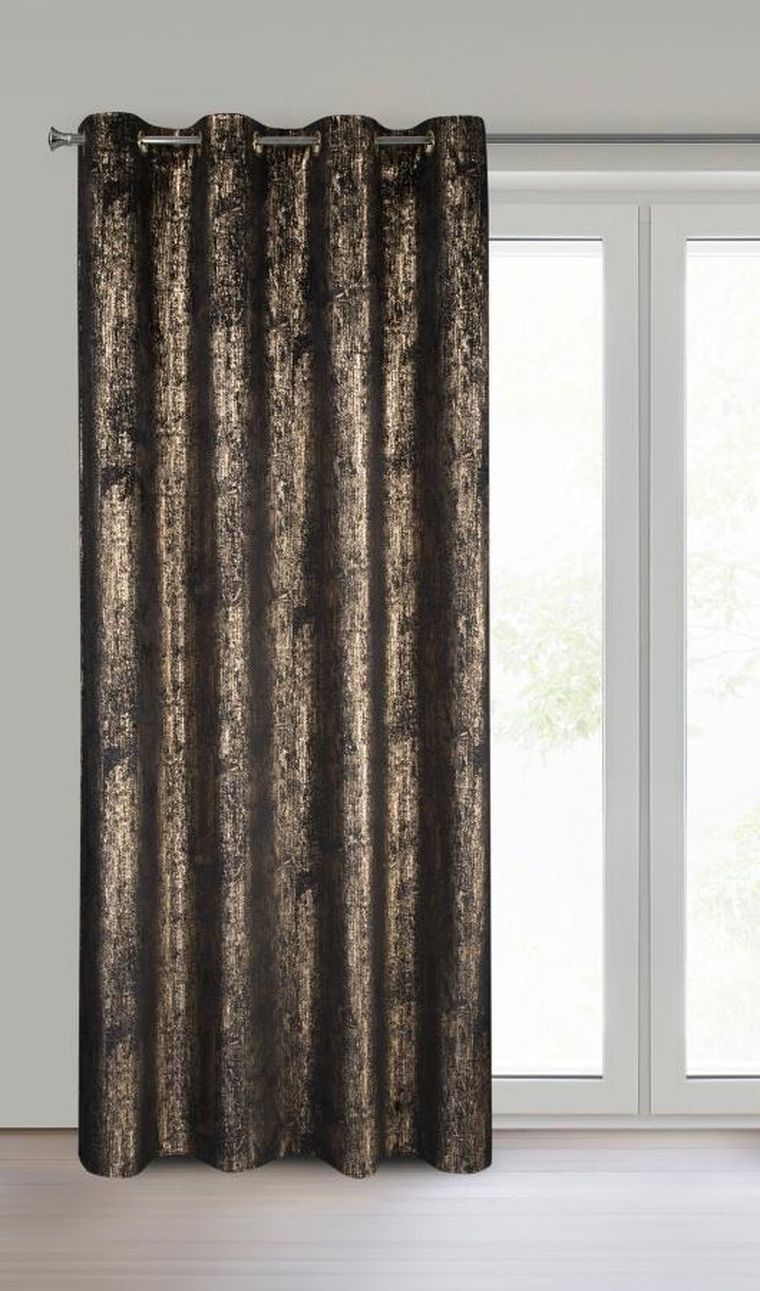 Eurofirany, zasłona gotowa, Dara, 140-250 cm, czarny