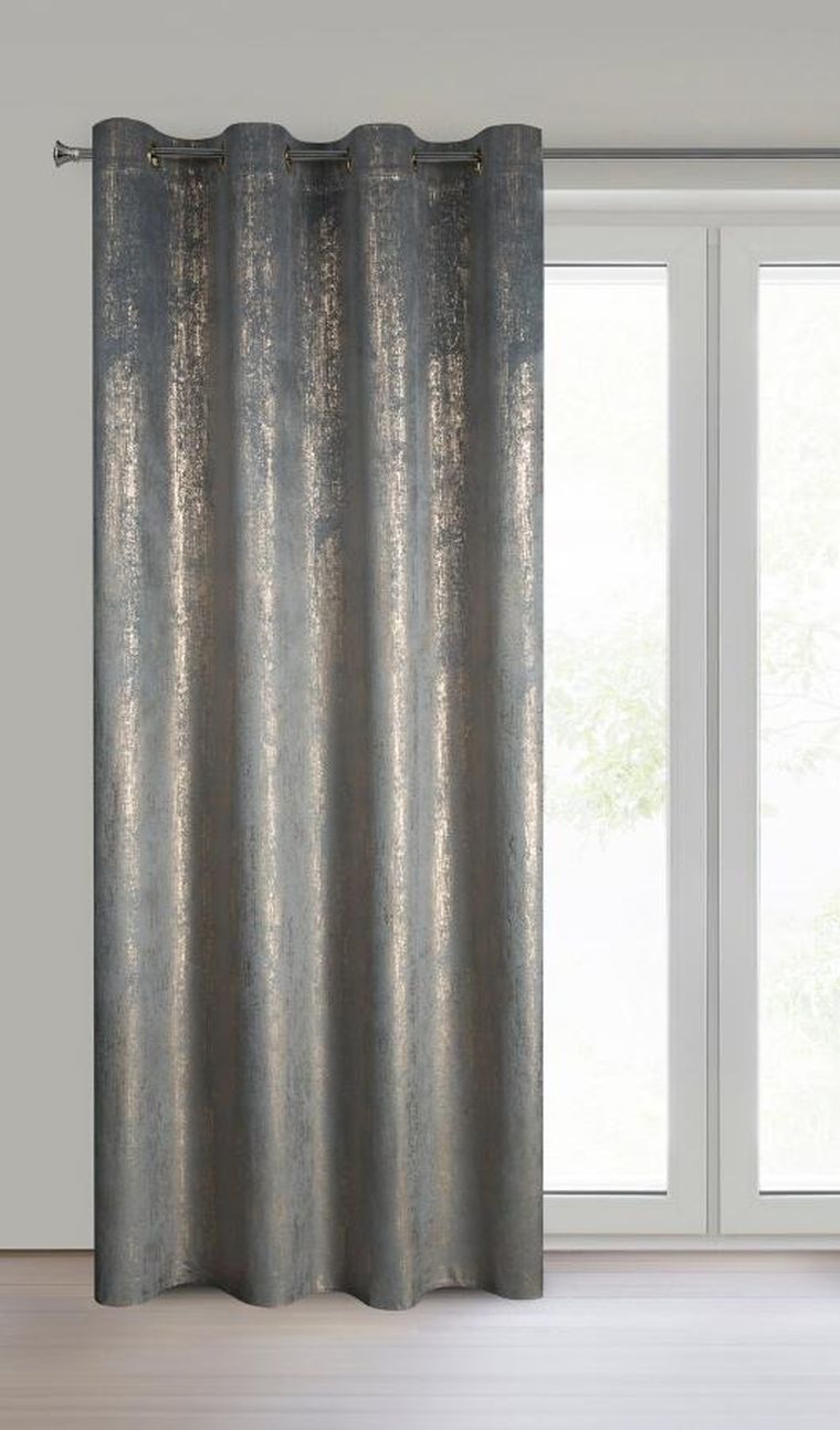 Eurofirany, zasłona gotowa, Dara, 140-250 cm, srebrny