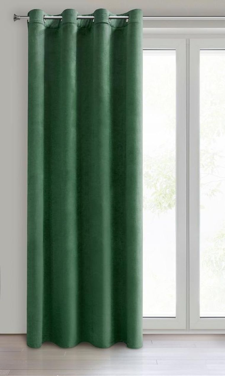 Eurofirany, zasłona gotowa, Darla, 140-250 cm, ciemnozielony