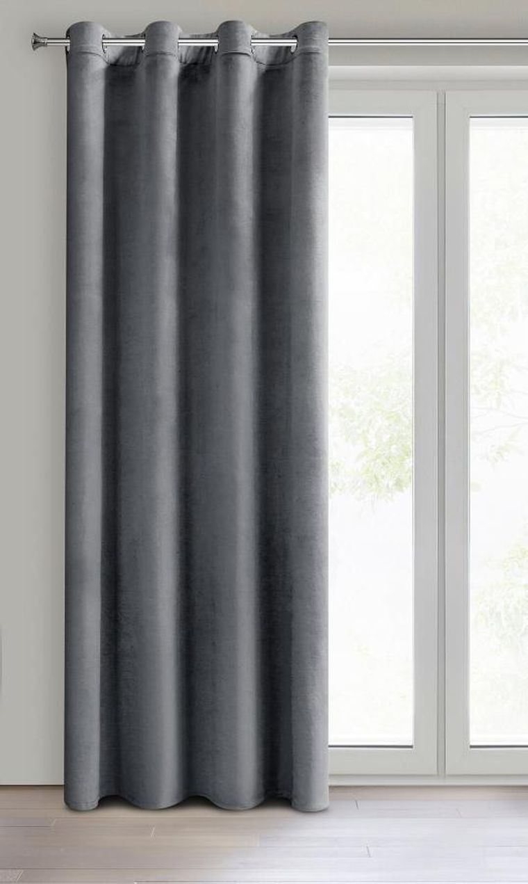 Eurofirany, zasłona gotowa, Darla, 140-250 cm, grafitowy