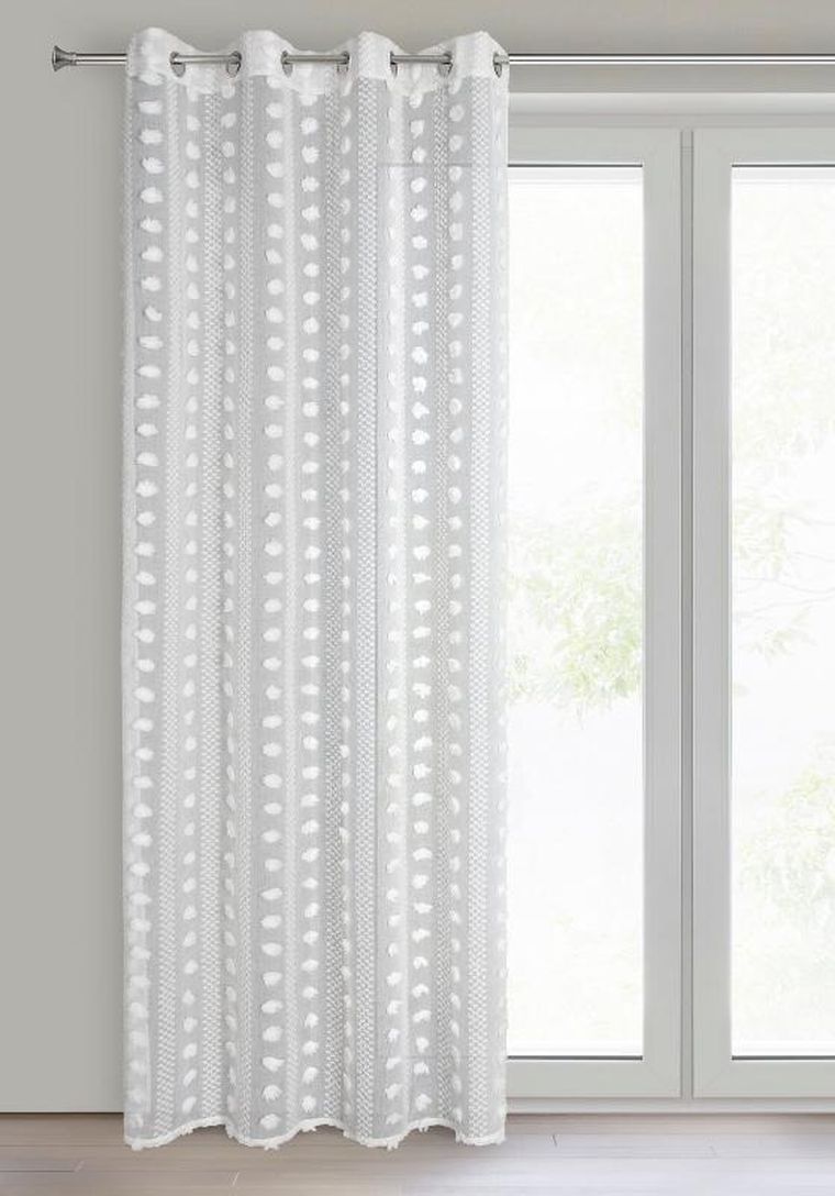 Eurofirany, zasłona gotowa, Elenor, 140-250 cm, biały