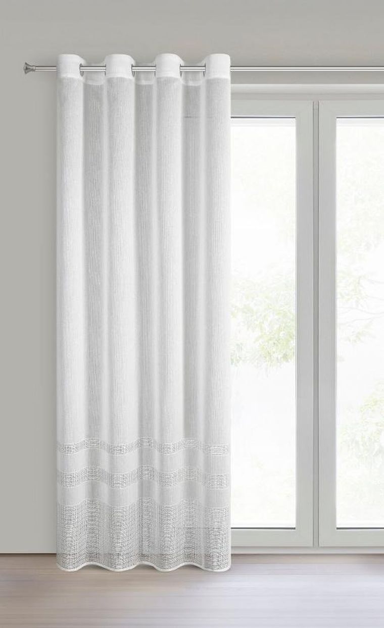 Eurofirany, zasłona gotowa, Elira, 140-250 cm, biały