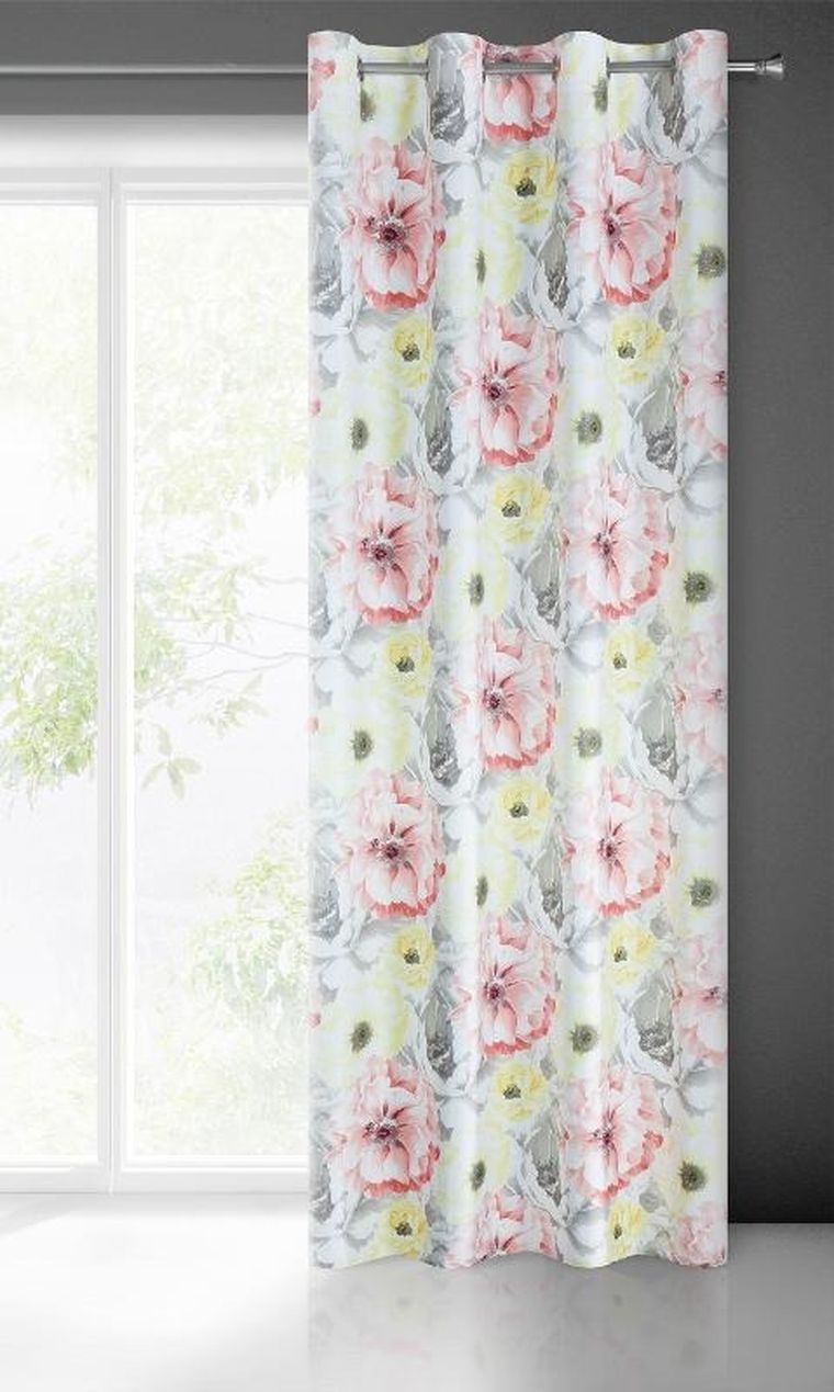 Eurofirany, zasłona gotowa, Elodia, 140-250 cm, różowy