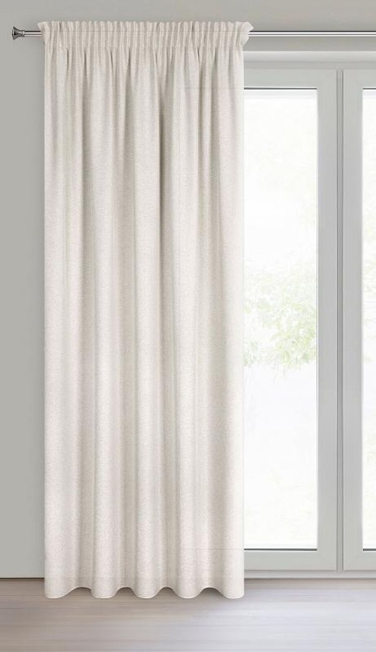 Eurofirany, zasłona gotowa, Eris, na taśmie, 140-270 cm, beżowy