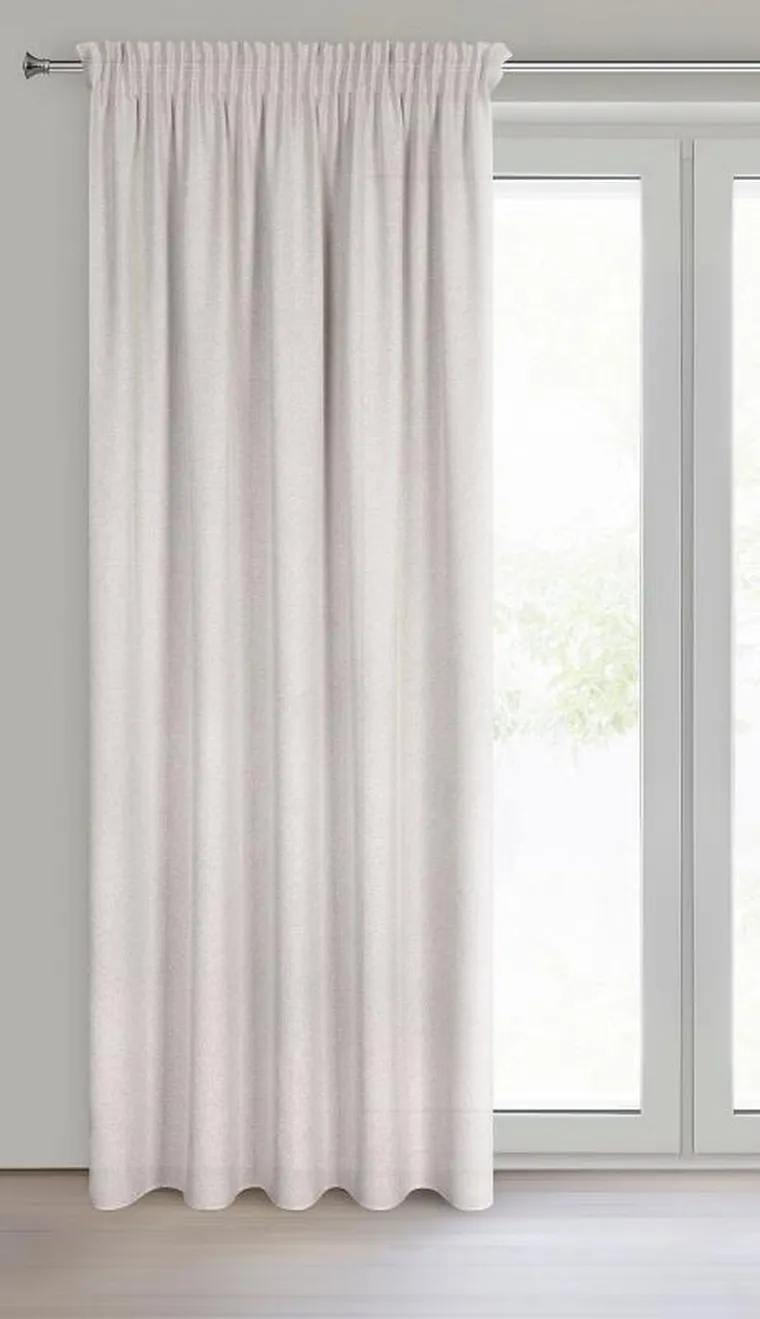 Eurofirany, zasłona gotowa, Eris, na taśmie, 140-270 cm, ciemnobeżowy