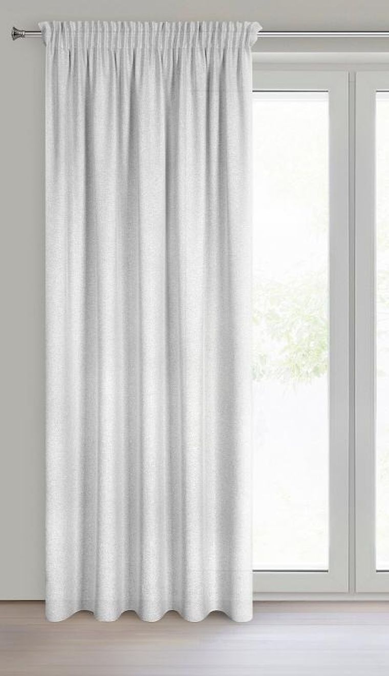 Eurofirany, zasłona gotowa, Eris, na taśmie, 140-270 cm, srebrny