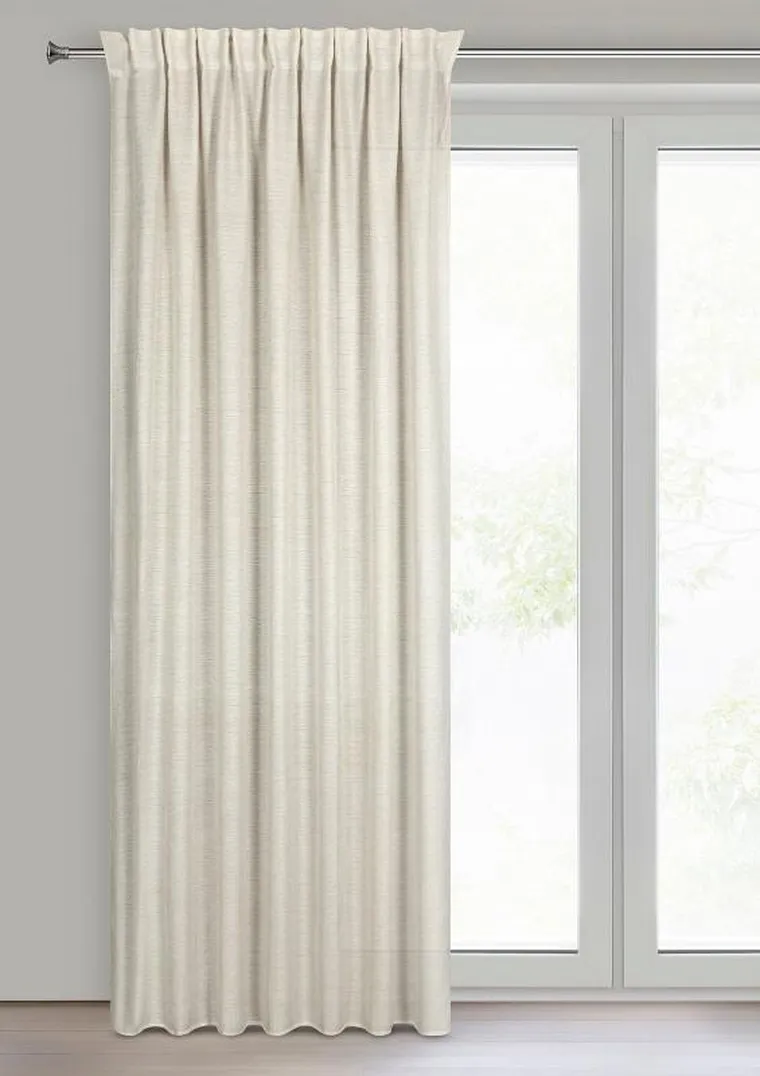 Eurofirany, zasłona gotowa,, Etna, na taśmie, 140-270 cm, naturalny