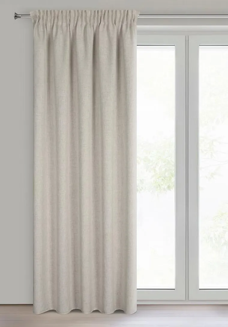 Eurofirany, zasłona gotowa, Jula2, na taśmie, 140-270 cm, beżowy