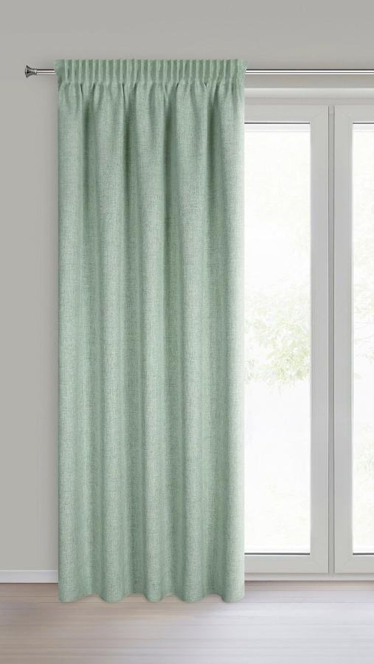 Eurofirany, zasłona gotowa, Jula2, na taśmie, 140-270 cm, ciemnozielony