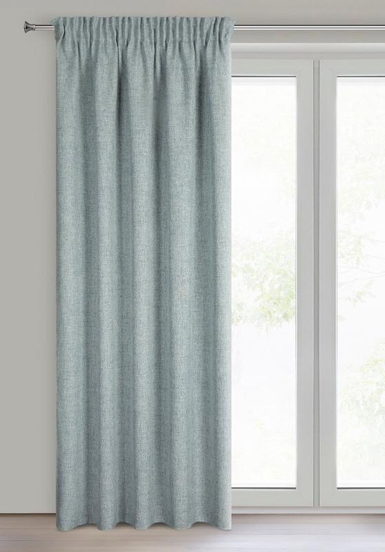 Eurofirany, zasłona gotowa, Jula2, na taśmie, 140-270 cm, niebieski