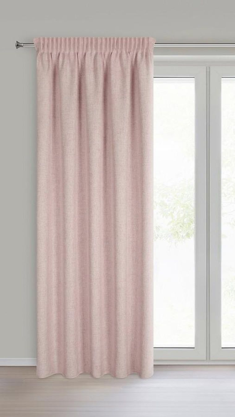 Eurofirany, zasłona gotowa, Jula2, na taśmie, 140-270 cm, pudrowy