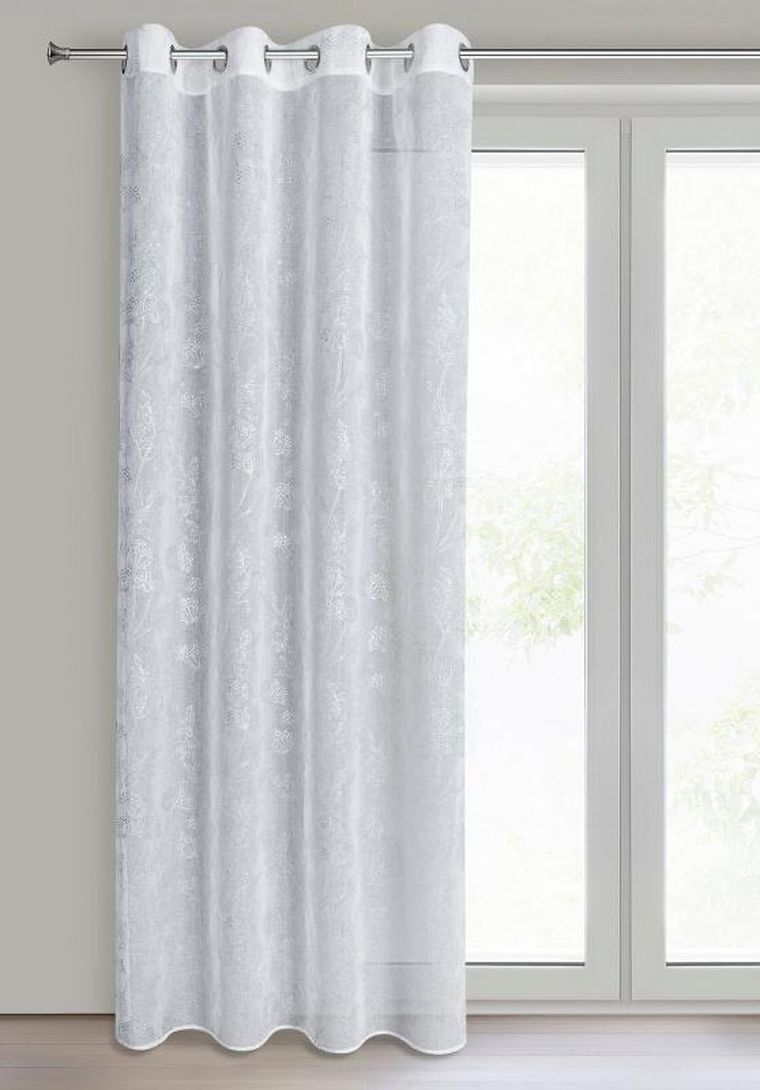 Eurofirany, zasłona gotowa juni, 140-250 cm, biały