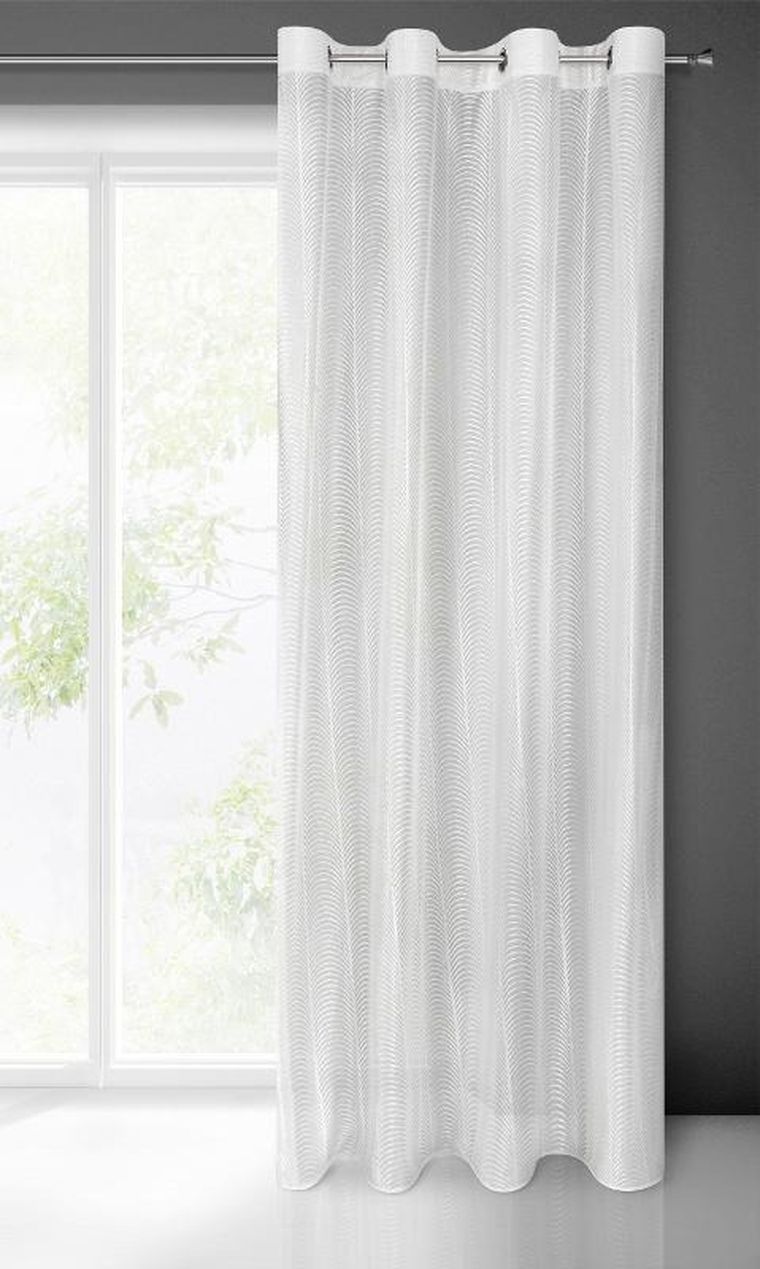 Eurofirany, zasłona gotowa, Kamila, 140-250 cm, biały