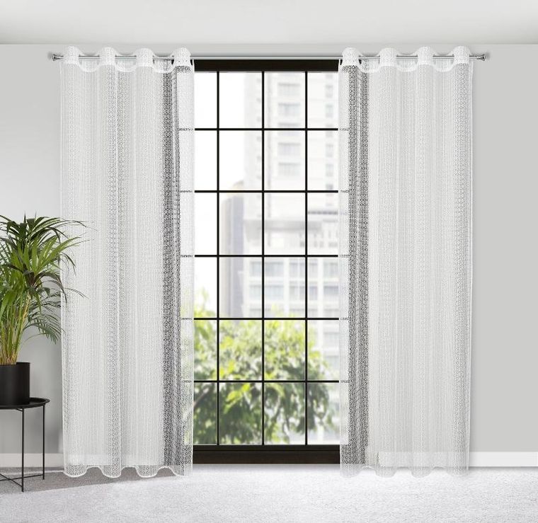 Eurofirany, zasłona gotowa Lara, 140-250 cm, biały