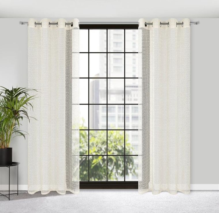 Eurofirany, zasłona gotowa Lara, 140-250 cm, naturalny