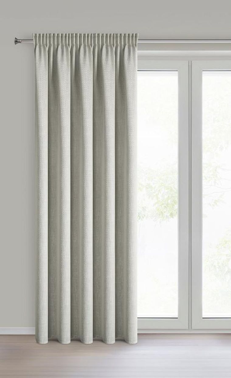 Eurofirany, zasłona gotowa, Leya, na taśmie, 140-270 cm, srebrny