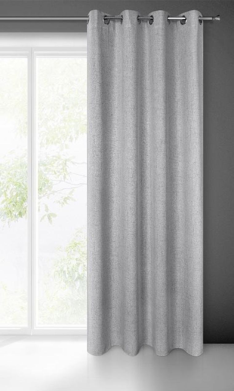 Eurofirany, zasłona gotowa, Linda, 140-250 cm, stalowy