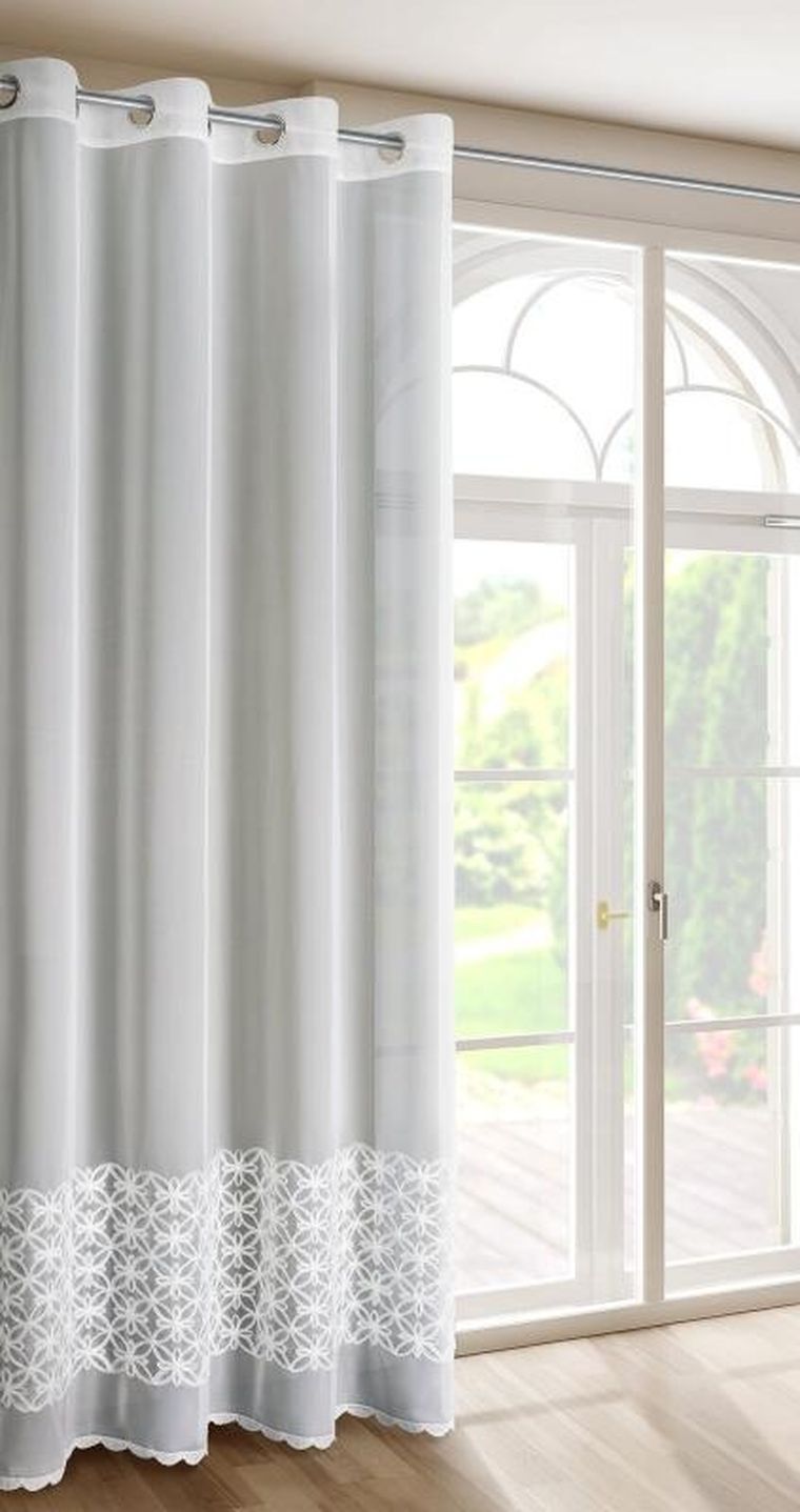 Eurofirany, zasłona gotowa liwia, 140-250 cm, biały