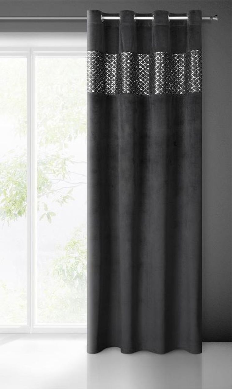 Eurofirany, zasłona gotowa, Margot, 140-250 cm, czarny