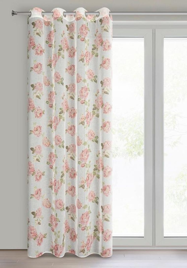 Eurofirany, zasłona gotowa, Mela, 140-250 cm, biały