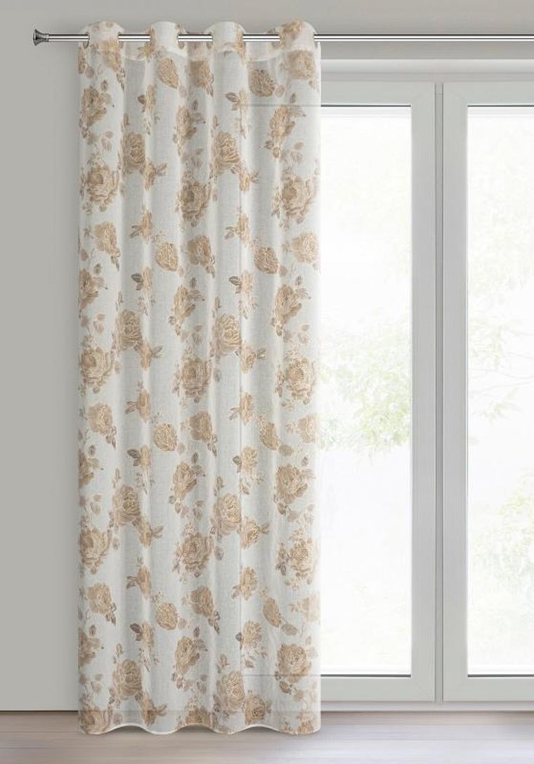 Eurofirany, zasłona gotowa, Mela, 140-250 cm, biały