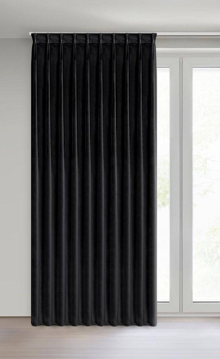 Eurofirany, zasłona gotowa, Melanie, 125-270 cm, czarny