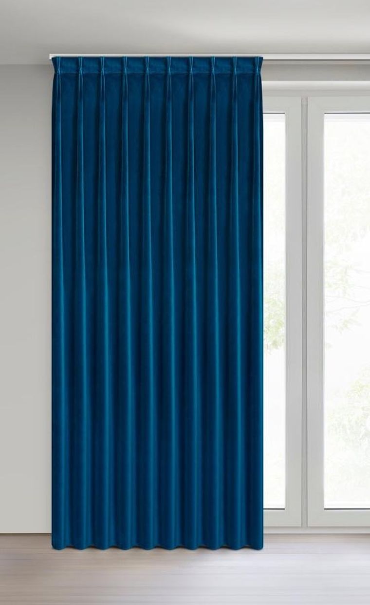 Eurofirany, zasłona gotowa, Melanie, 125-270 cm, granatowy