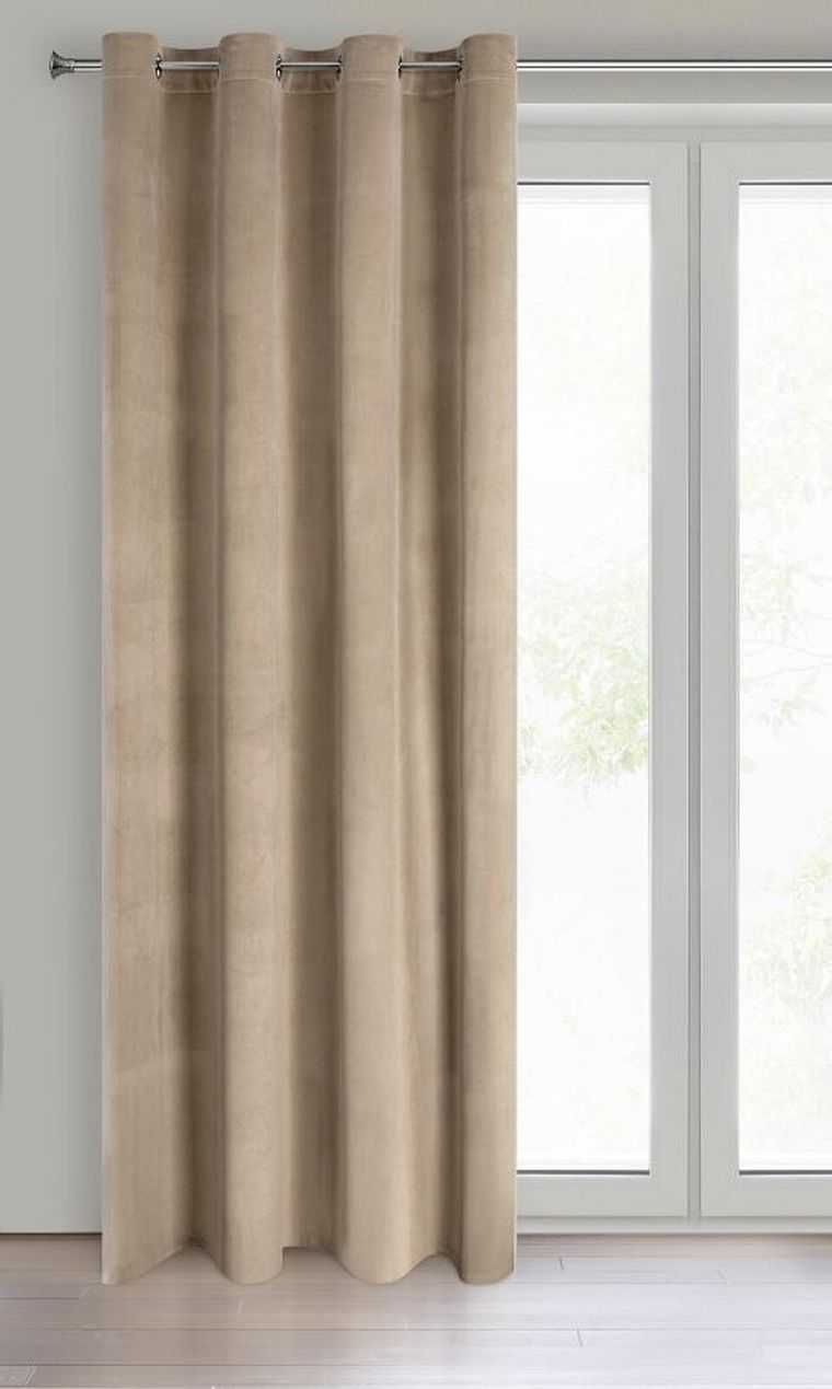 Eurofirany, zasłona gotowa, Melanie, 140-260 cm, ciemnobeżowy