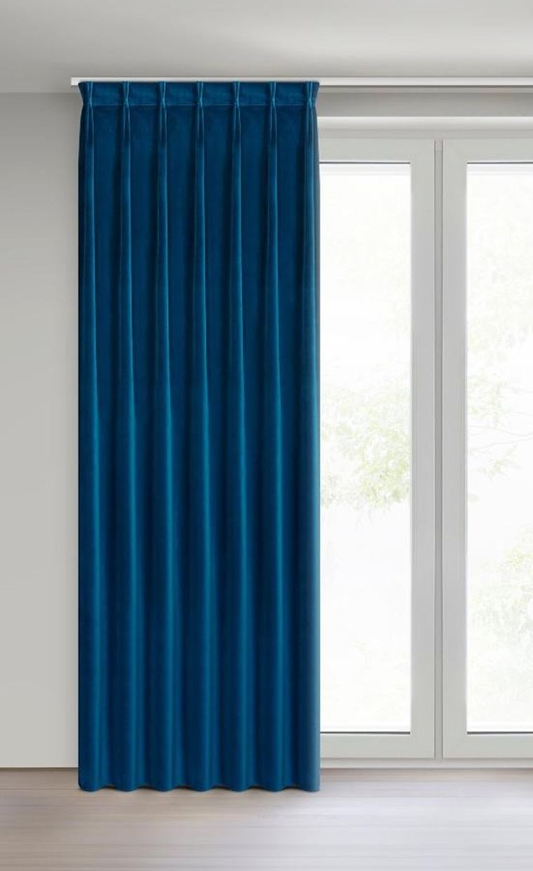 Eurofirany, zasłona gotowa, Melanie, 80-270 cm, granatowy