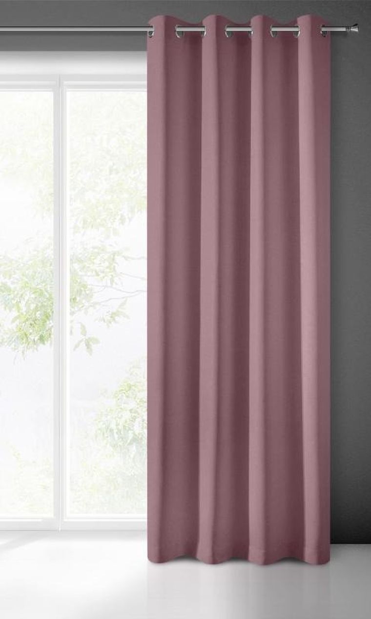 Eurofirany, zasłona gotowa, Mirona, 140-250 cm, różowy