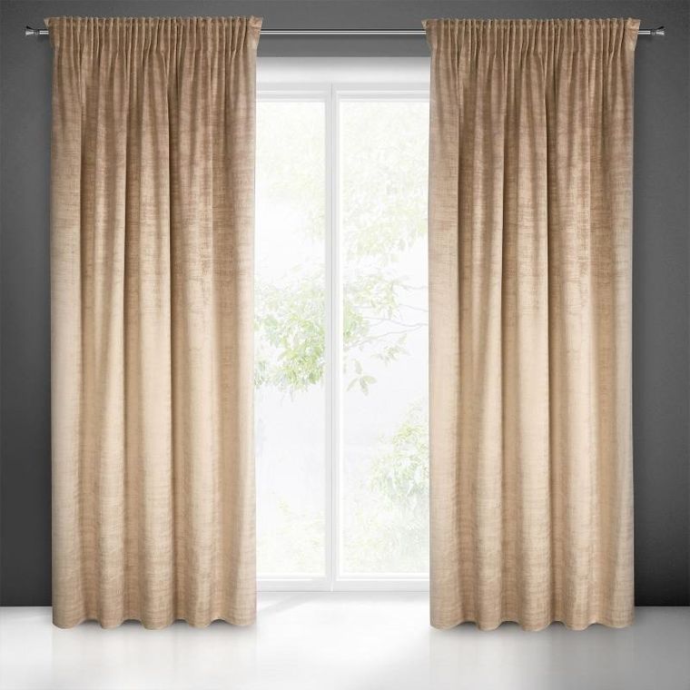 Eurofirany, zasłona gotowa na taśmie, Daria, 140-270 cm, beżowy