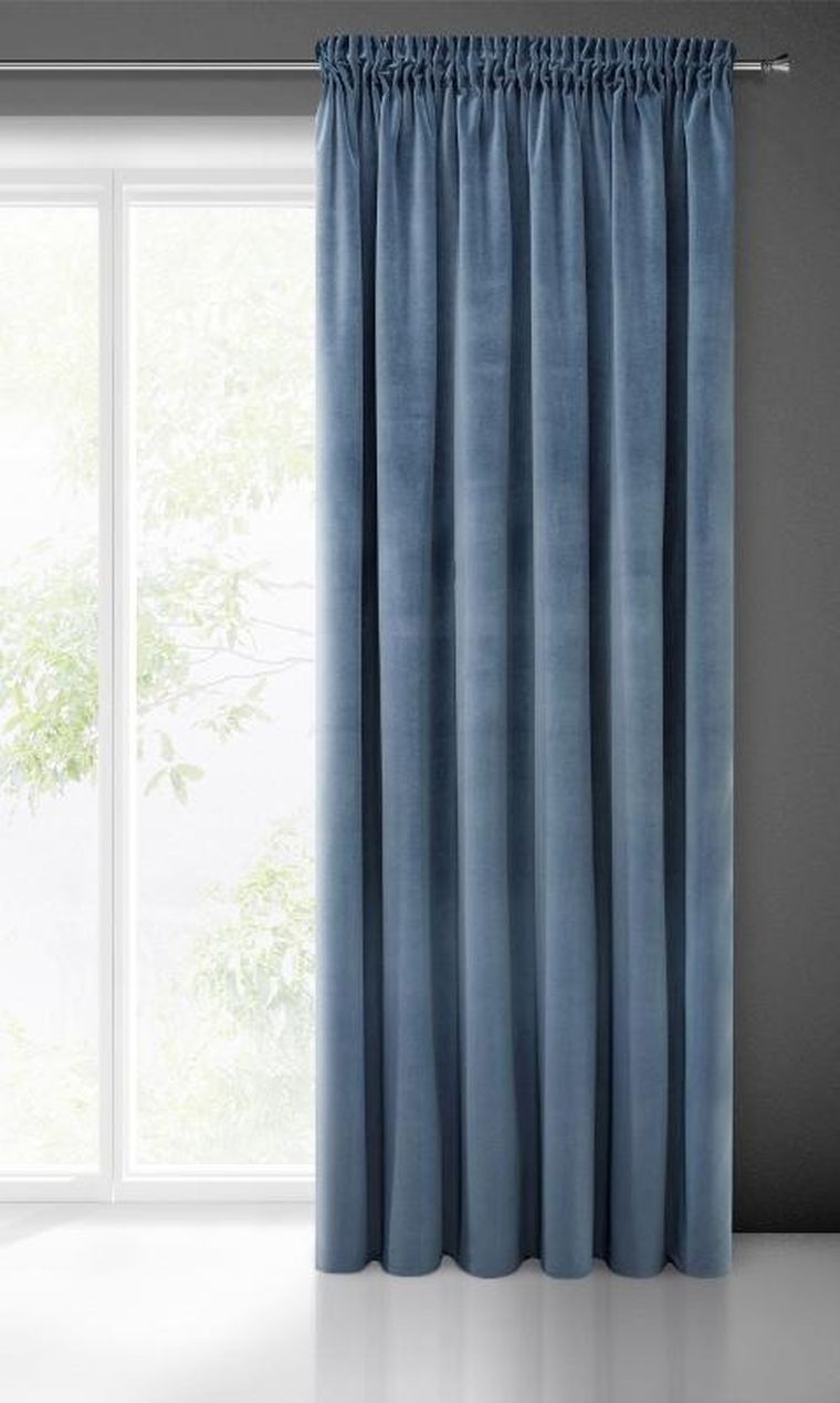 Eurofirany, zasłona gotowa na taśmie, Kristi, 140-270 cm, niebieski