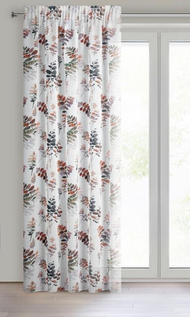 Eurofirany, zasłona gotowa na taśmie, Marina, 140-270 cm, stalowy