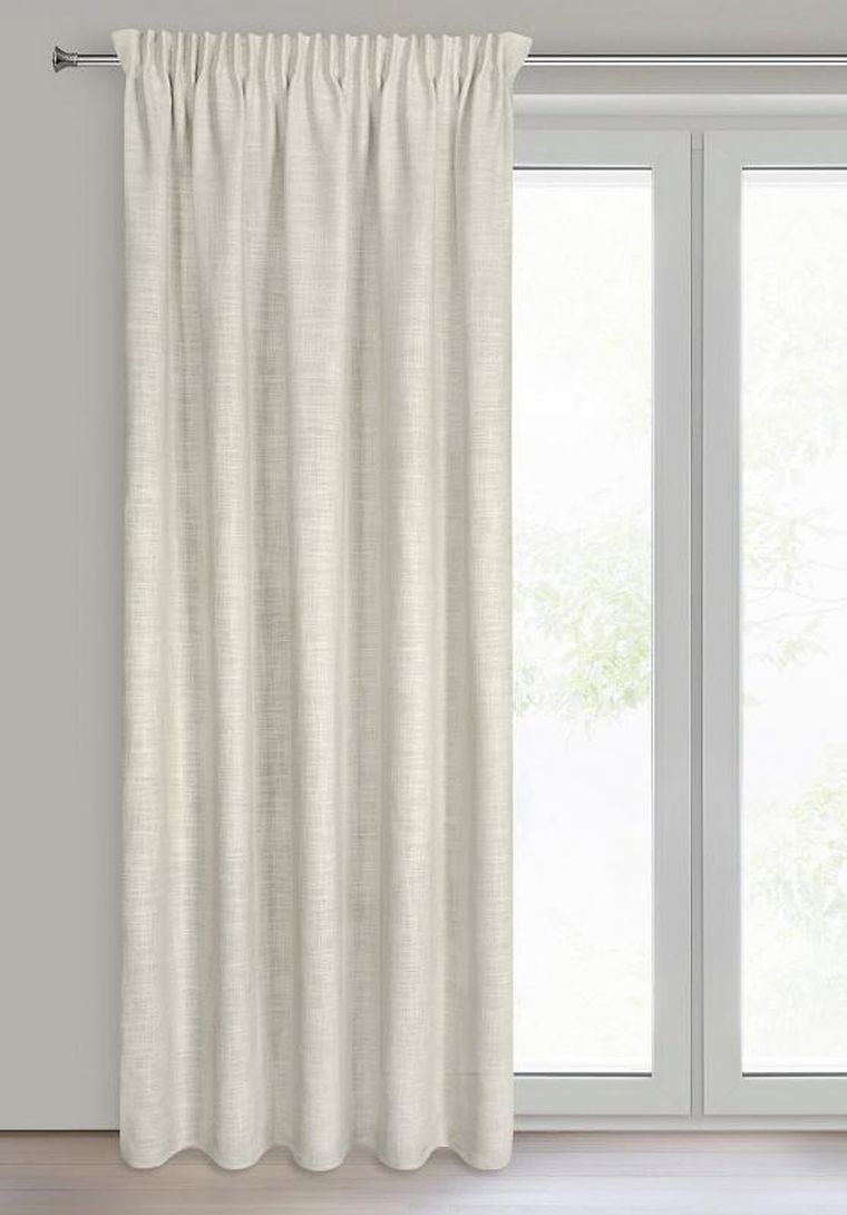 Eurofirany, zasłona gotowa na taśmie, Rosi, 140-270 cm, ciemnobeżowy