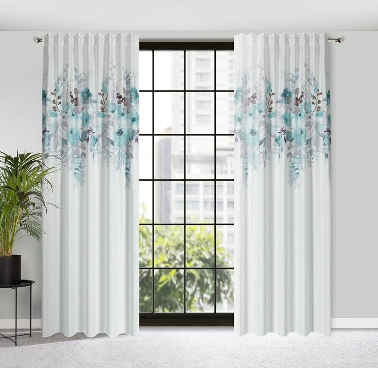 Eurofirany, zasłona gotowa na taśmie, Sendi, 140-270 cm, biały