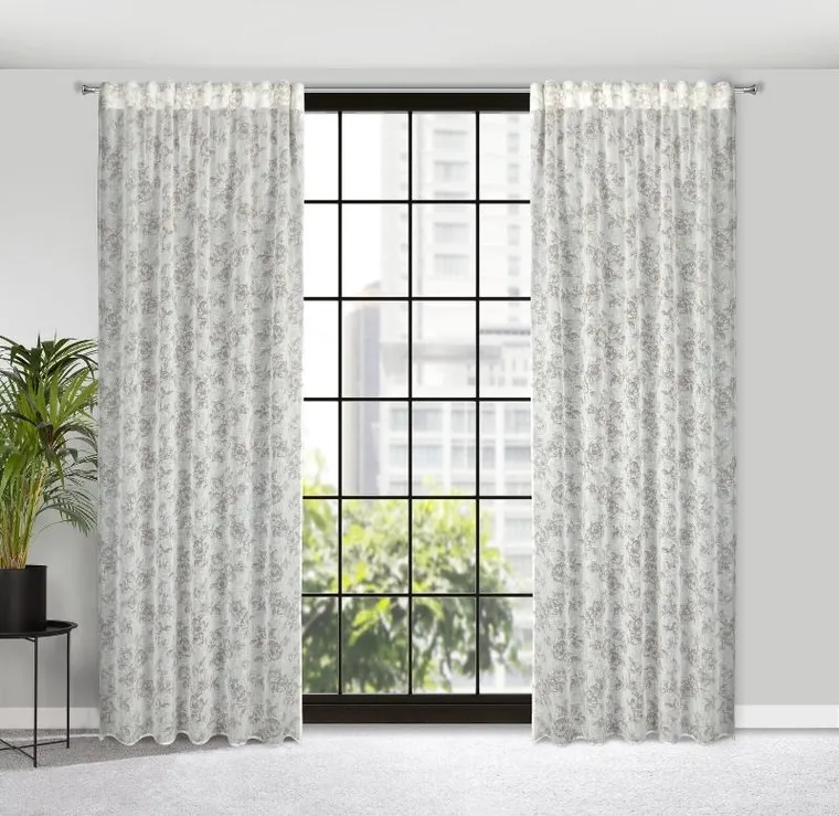 Eurofirany, zasłona gotowa na taśmie, Wiki, 140-270 cm, biały